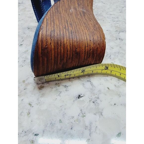 Contessa 8M Blue Suede Slip On Sandals 3" Heels US 8 EU 39 UK 5 - Picture 10 of 11